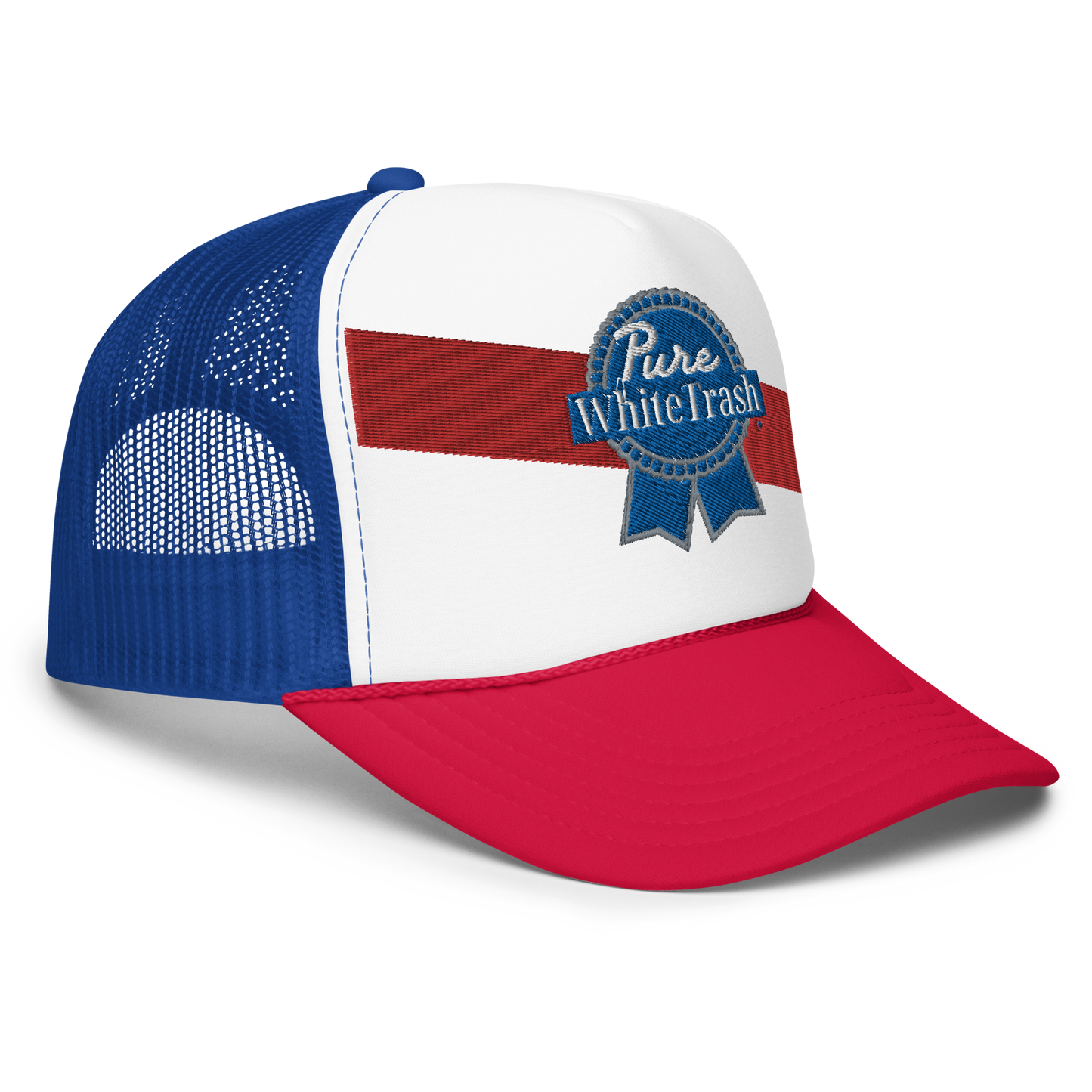 Pure White Trash Foam trucker hat