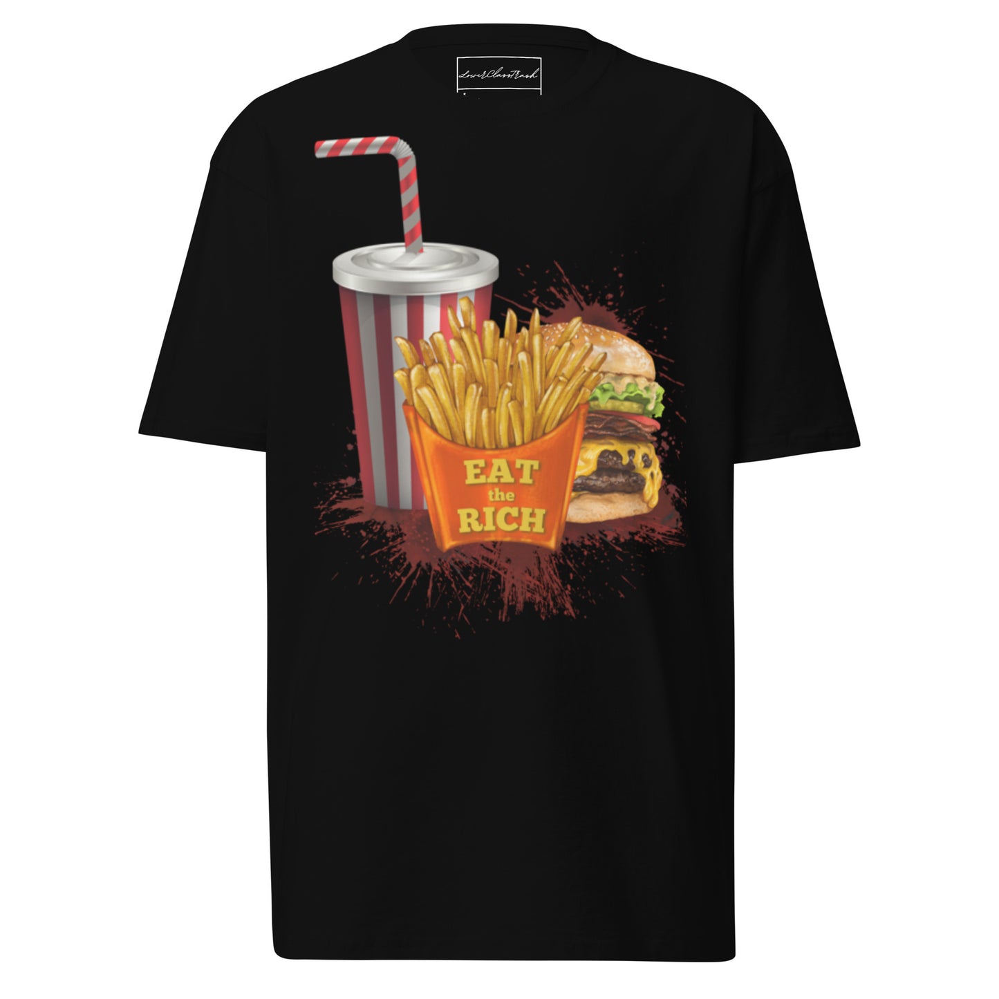 Eat the Rich Lunch premium heavyweight tee