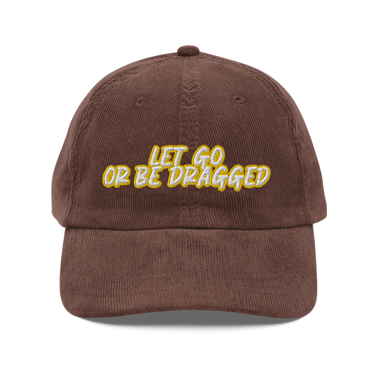 Let Go Embroidered Vintage corduroy cap