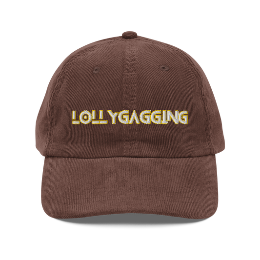 Lollygagging Embroidered Vintage corduroy cap